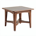 Wooden side table with glass top 60 x 60 x 45cm for living room use