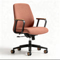Office chair with ergonomic design and adjustable height in terracotta fabric 60 x 60 x 100cm