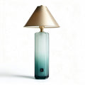 Glass table lamp with gold shade and ombre design 30 x 15 x 45cm